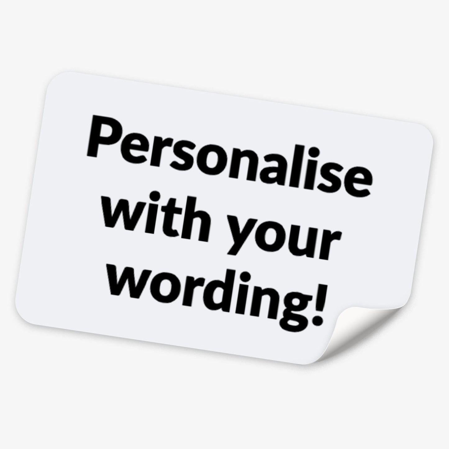 32 Personalised Text Stickers - 46 x 30mm