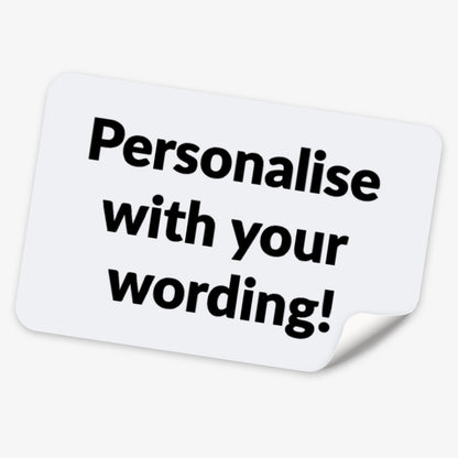 32 Personalised Text Stickers - 46 x 30mm