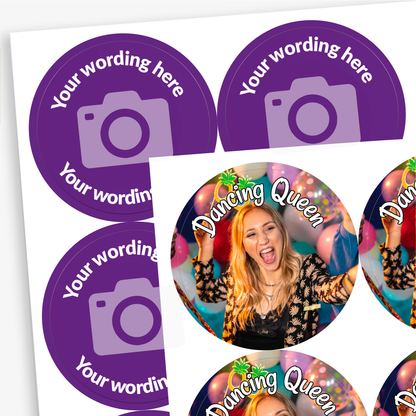 35 Upload Your Own Image Stickers - 37mm