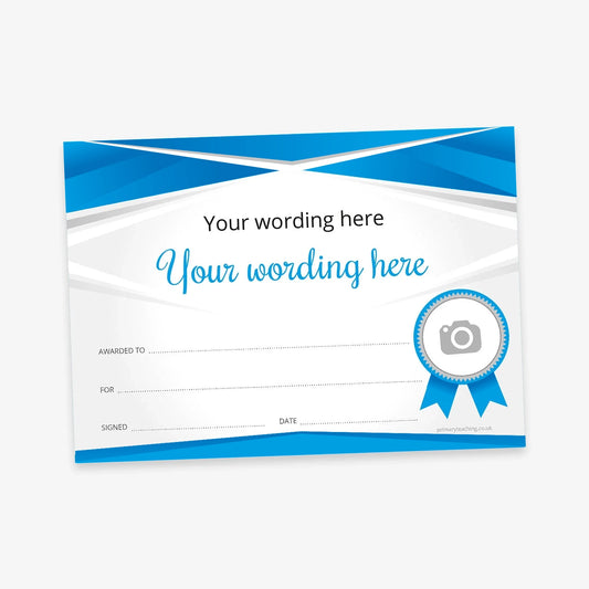 Upload Your Own Image Right Certificate - A5
