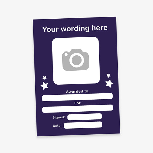 Upload Your Own Image Star Portrait Certificate - A5