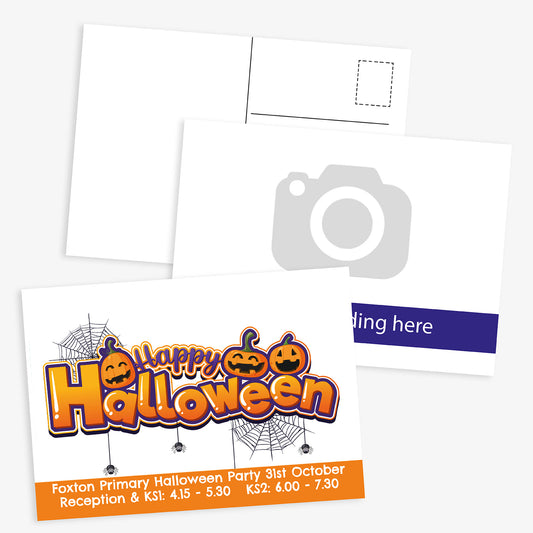 Upload Your Own Image with Text Band Postcard - A6