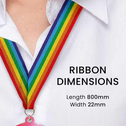 Ribbon Dimensions. Length 800mm, width 22mm.