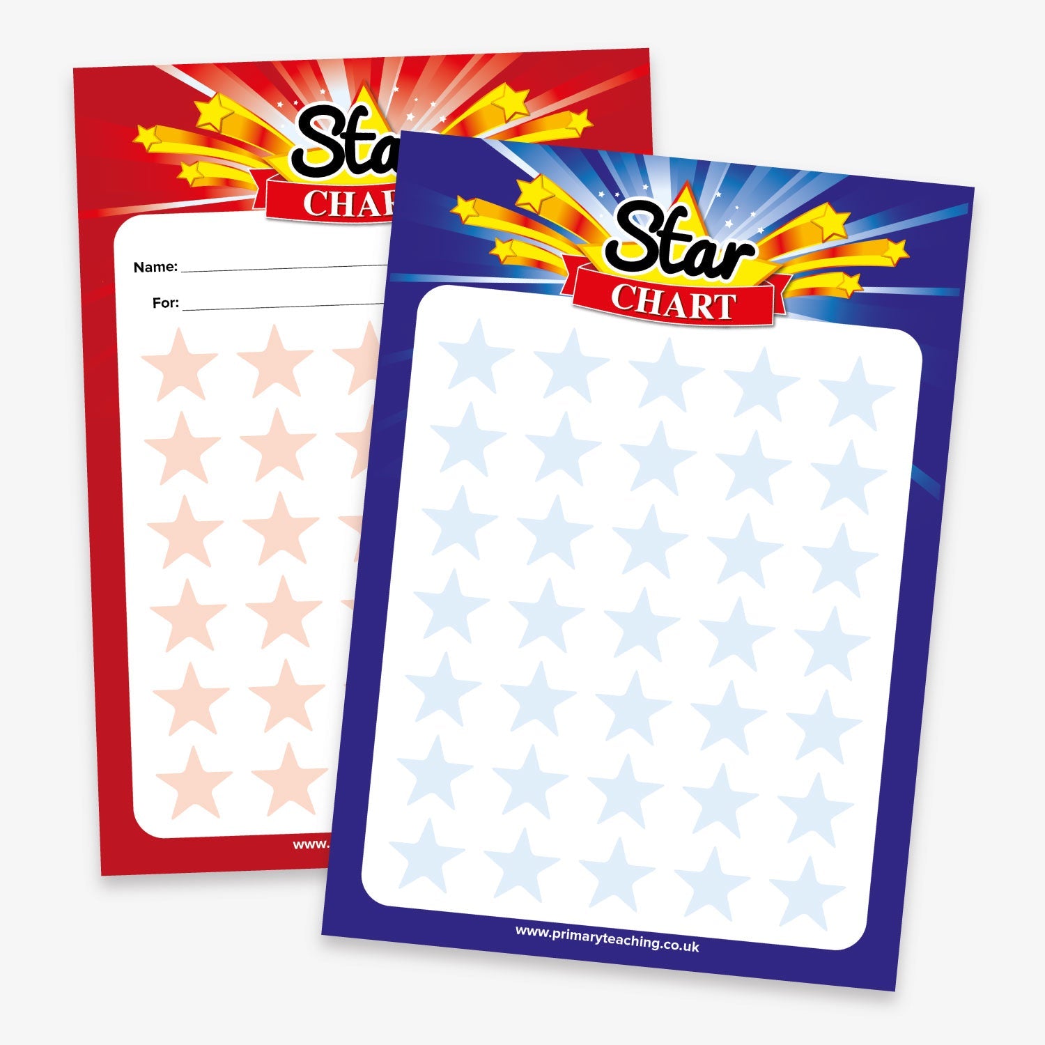 Star Charts | Sticker Saver Reward Cards | 30 Charts | A5