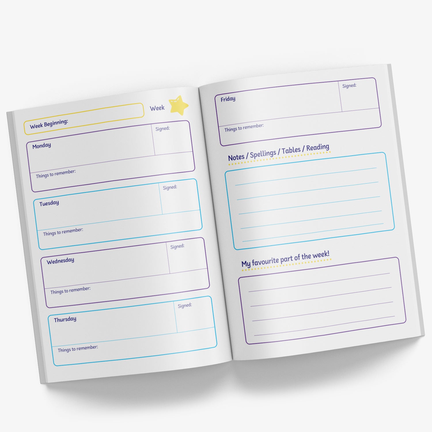 Home School Record Book | Doodles Design | A5 | 80 Pages