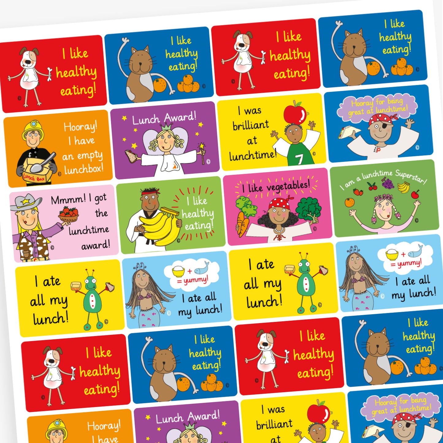 32 Lunchtime Stickers - Pedagogs - 46 x 30mm
