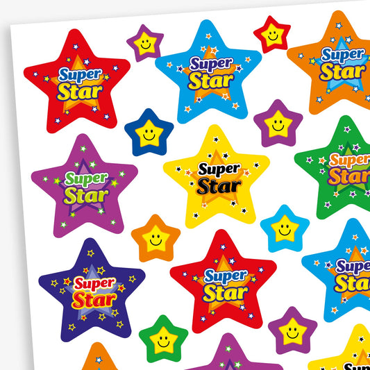 27 Super Star Shaped Stickers