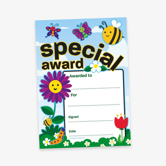 20 Special Award Nature Certificates - A5