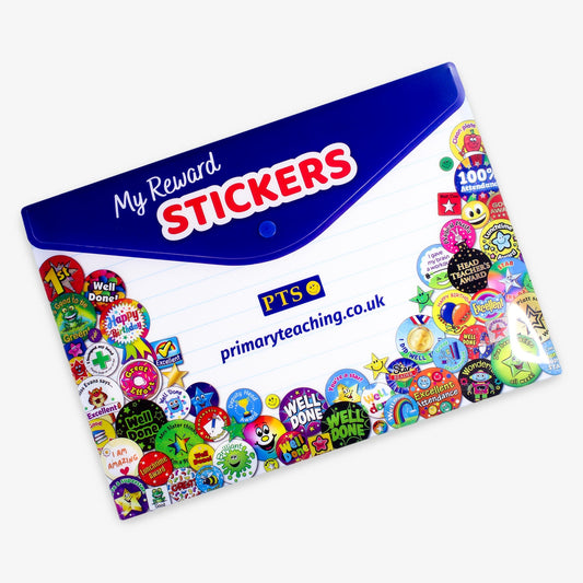 School Stickers Storage Box with 661 Stickers | Rigid
