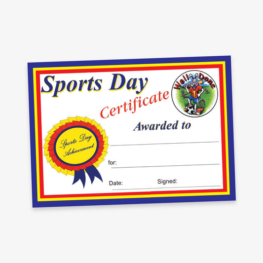 20 Sports Day Certificates - A5