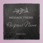 Personalised Image Choice Square Slate Coaster - 100mm