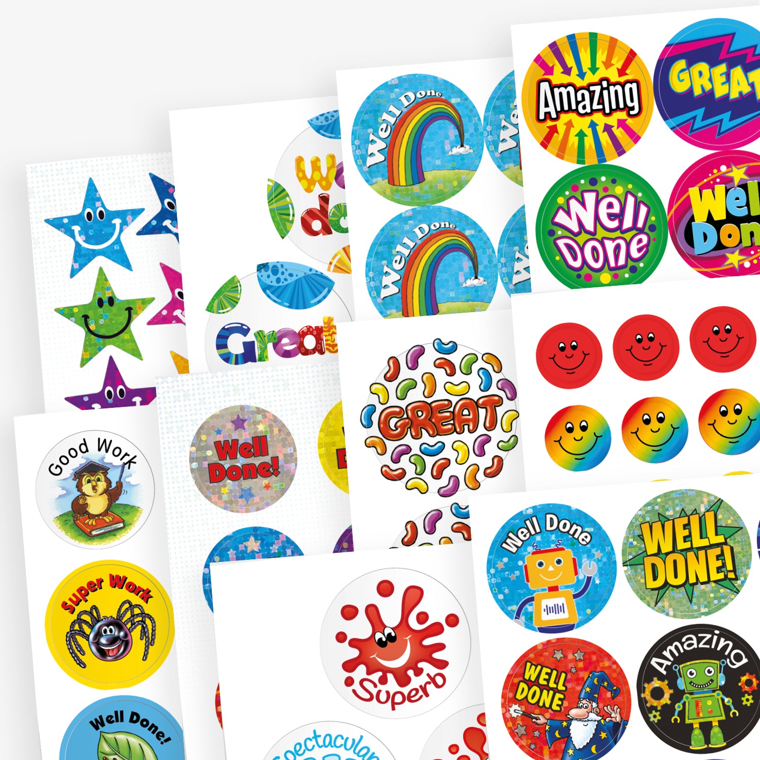 Primary Sample Sticker Assorted Teacher Sticker Set | 660 Stickers | Value Pack