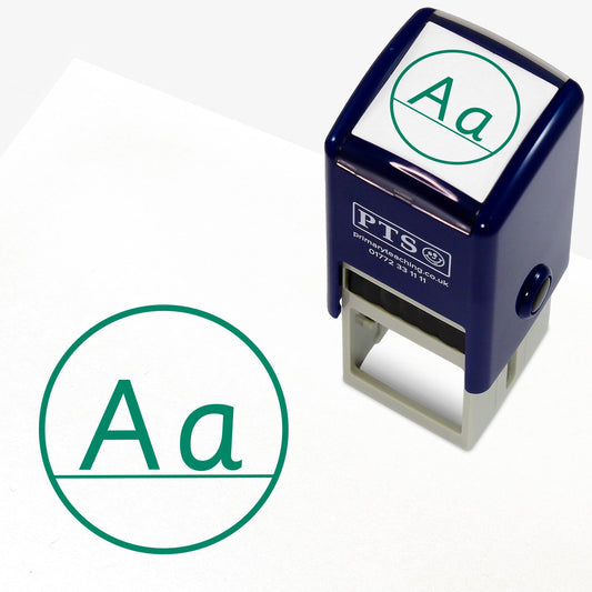 Capital Letters 'Aa' Stamper - Green - 25mm