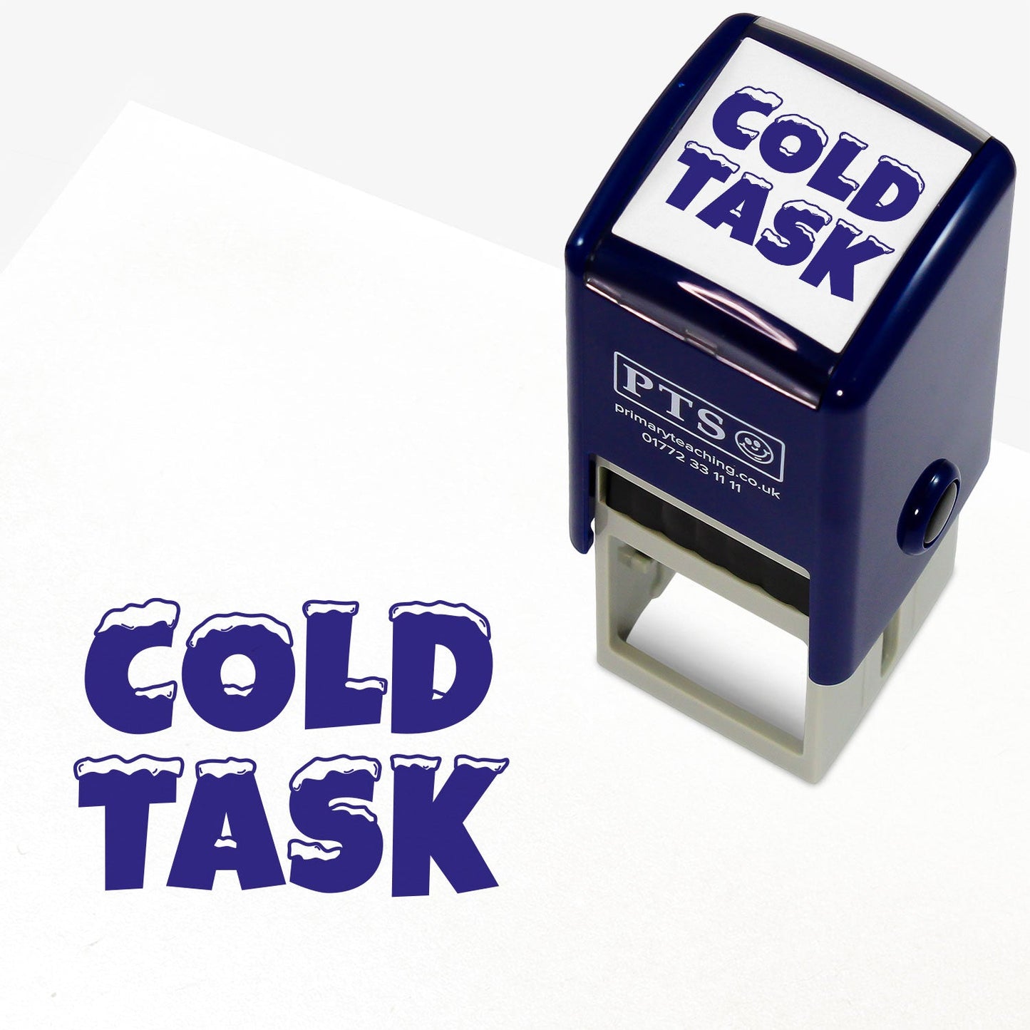 Cold Task' Stamper | 25mm | Blue Ink | Teacher Stamp