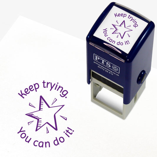 Keep Trying You Can Do It Stamper - 25mm