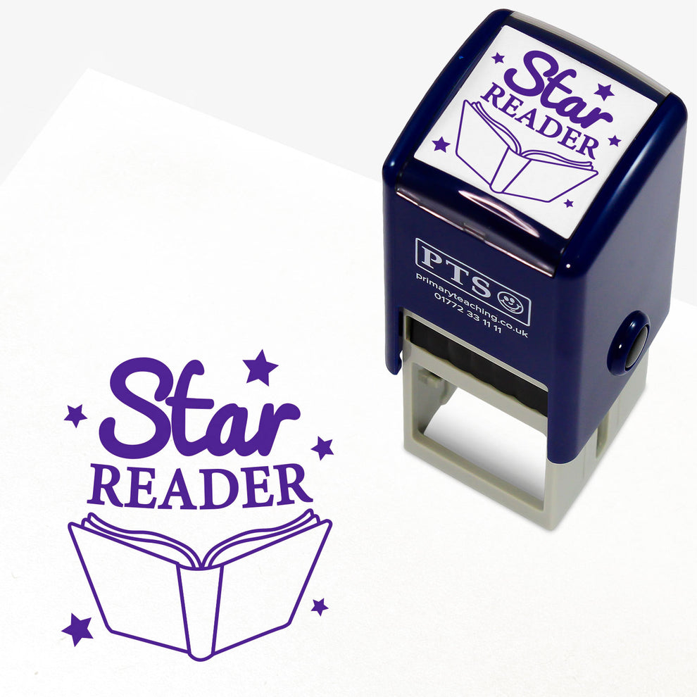Star Reader Stamper | Purple | Literacy | Teacher Stamp