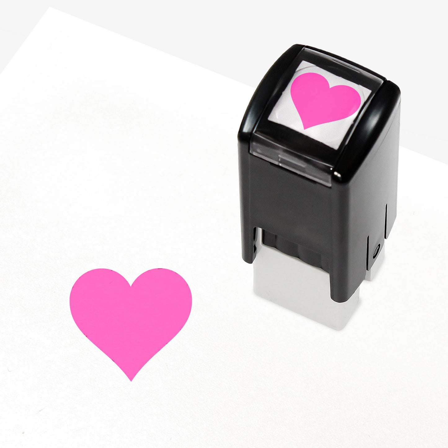Mini Heart Stamper - Pink - 10mm