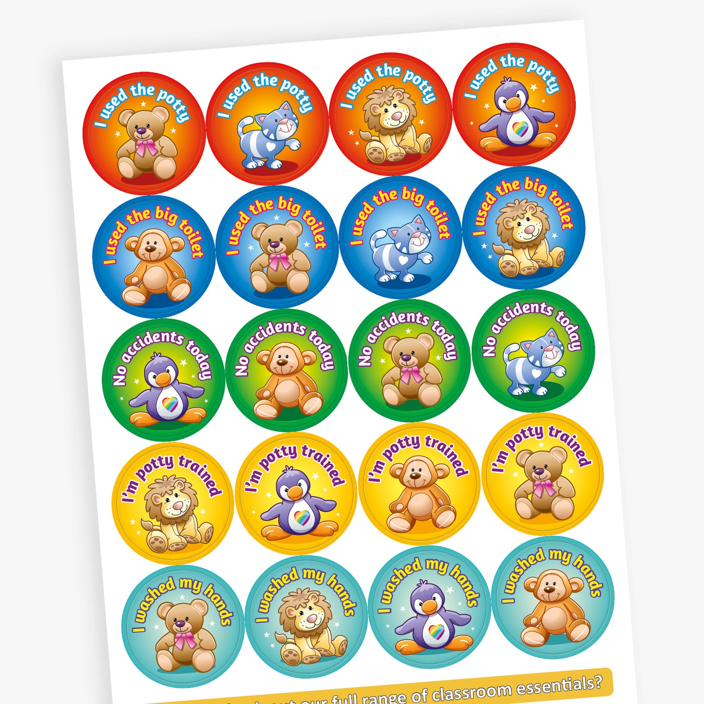 Potty Training Stickers - 32mm
