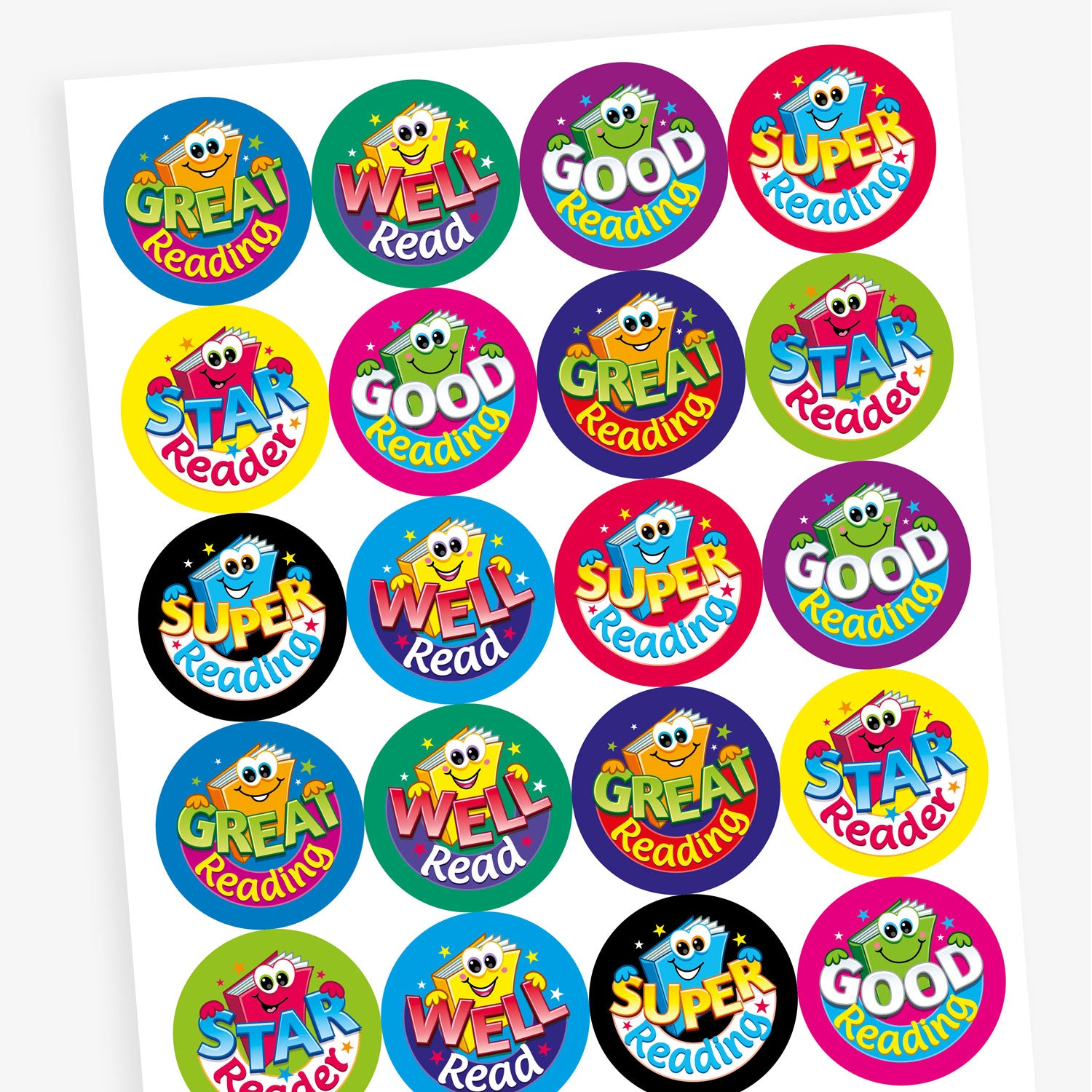 Stiker Let's Read Reading Stickers | Literacy Rewards for Classrooms