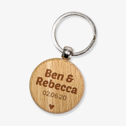 Personalised Etched Circle Keyring