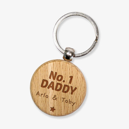 Personalised Etched Circle Keyring