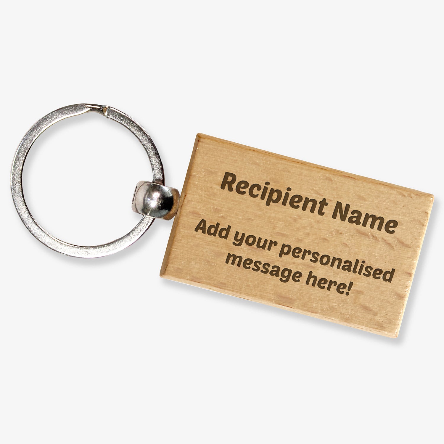Rectangular Imprinted Key Personalised Etched Rectangle Keyring | School Keys