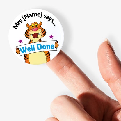 35 Personalised Bubblegum Scented Character Stickers - 37mm