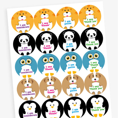 Tropical Scented Manners Stickers - 32mm