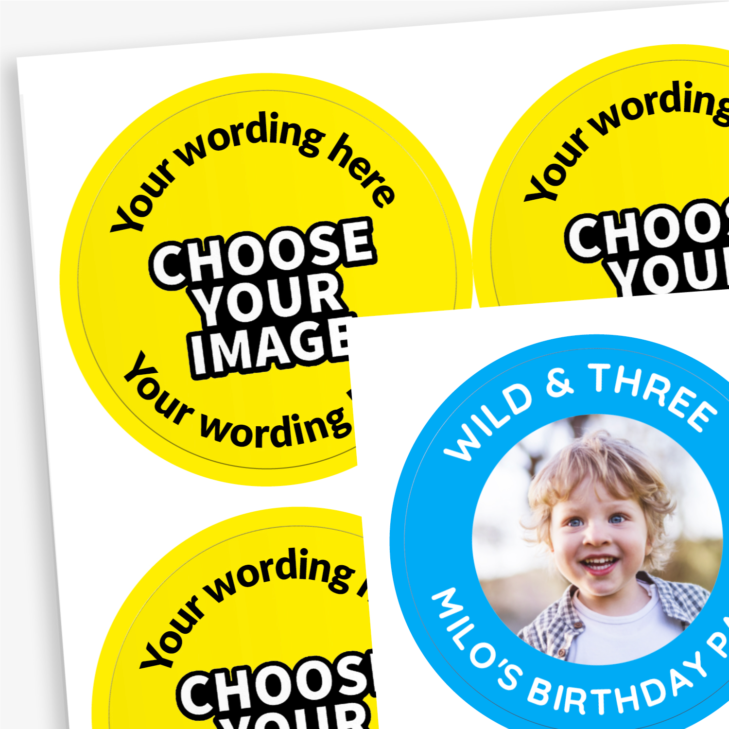 Design Your Own Stickers 45mm Upload Your Logo or Image