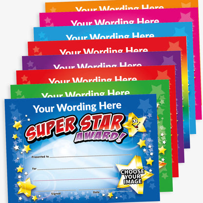 20 Design Your Own Star Award Certificates - A5