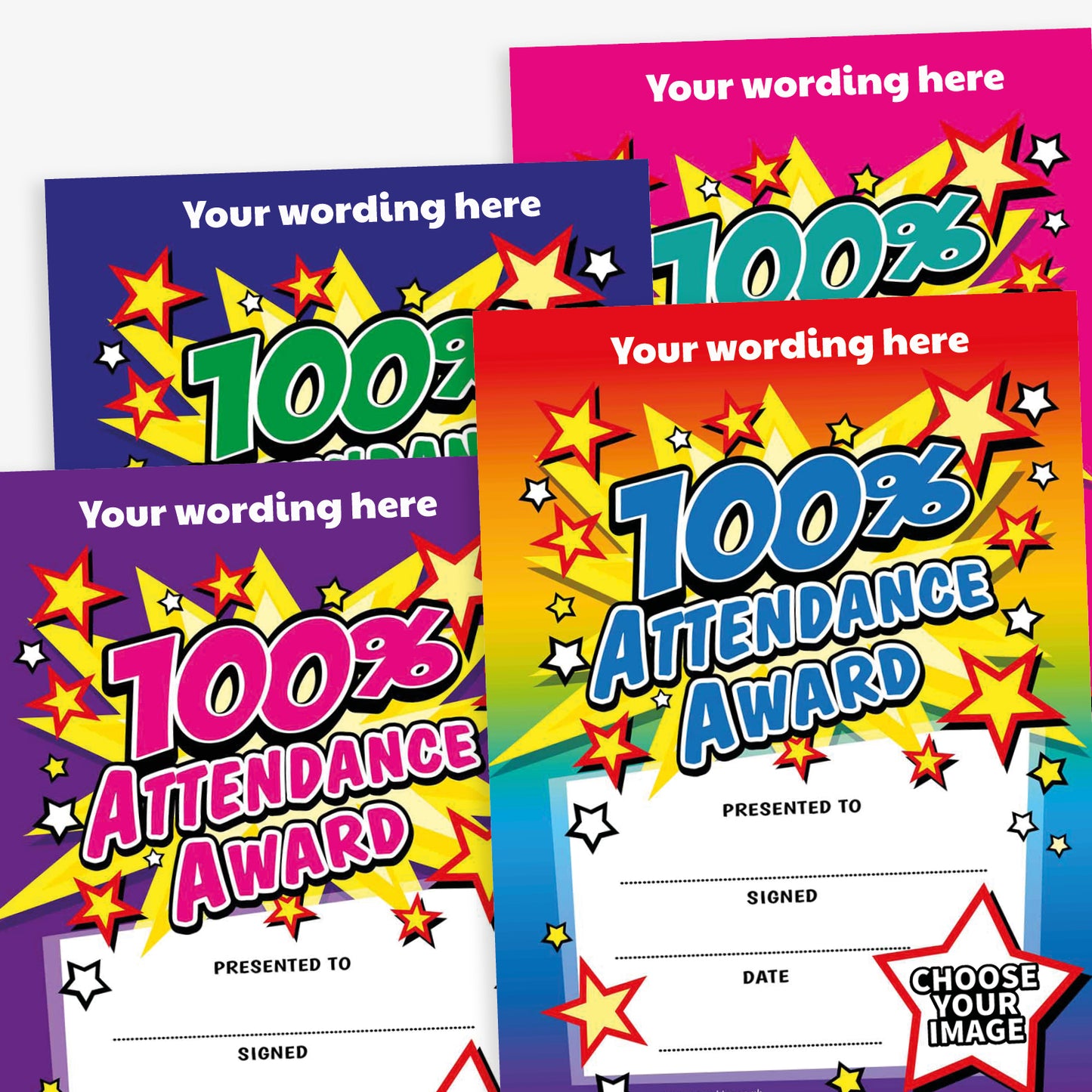 20 Design Your Own Attendance Award Certificates - A5