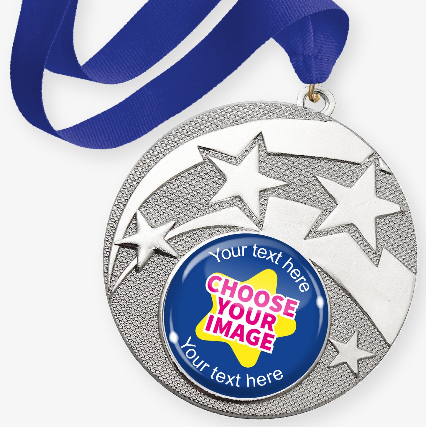 10 Design Your Own Star Medals - Silver