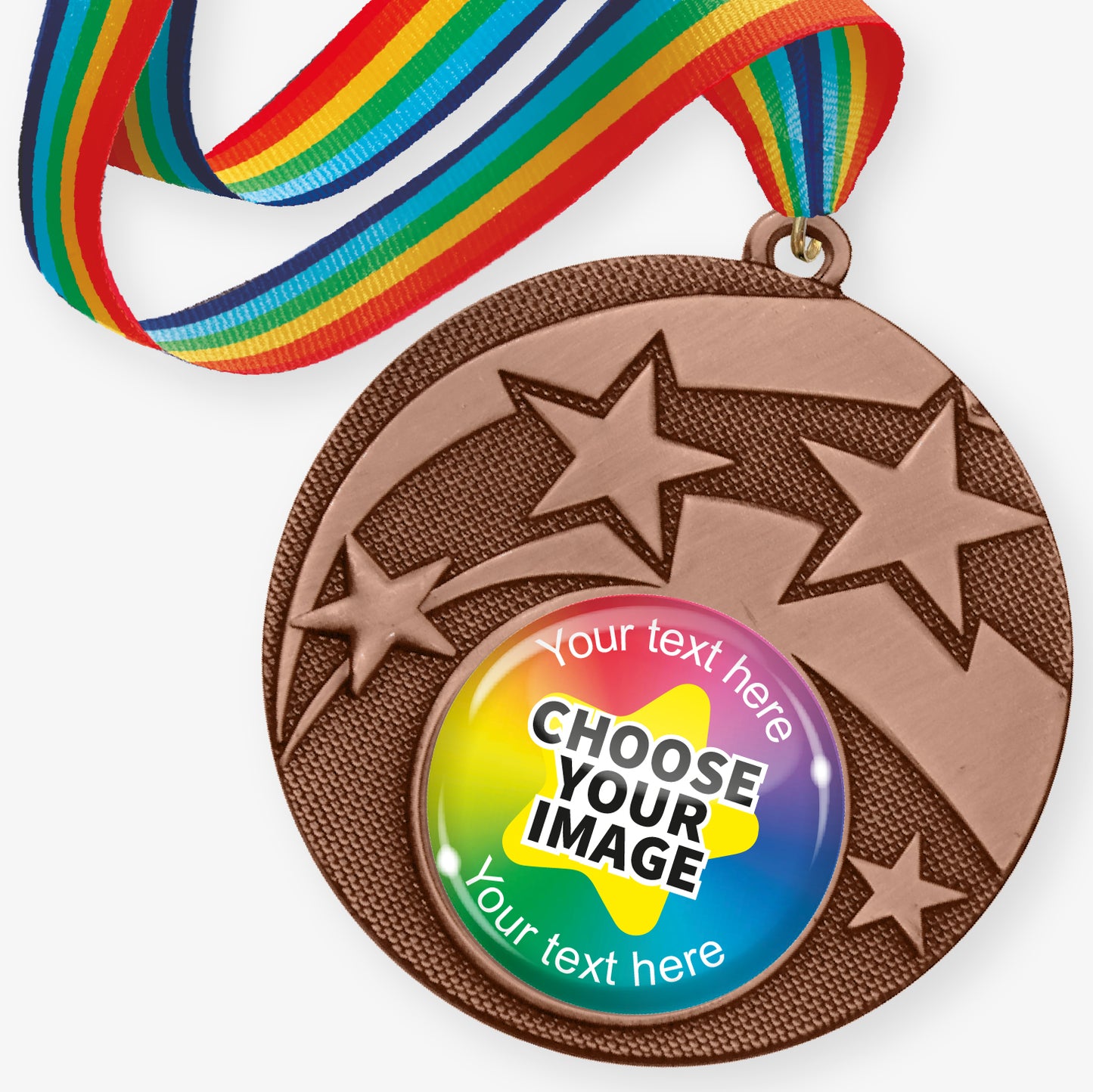 10 Design Your Own Star Medals - Bronze