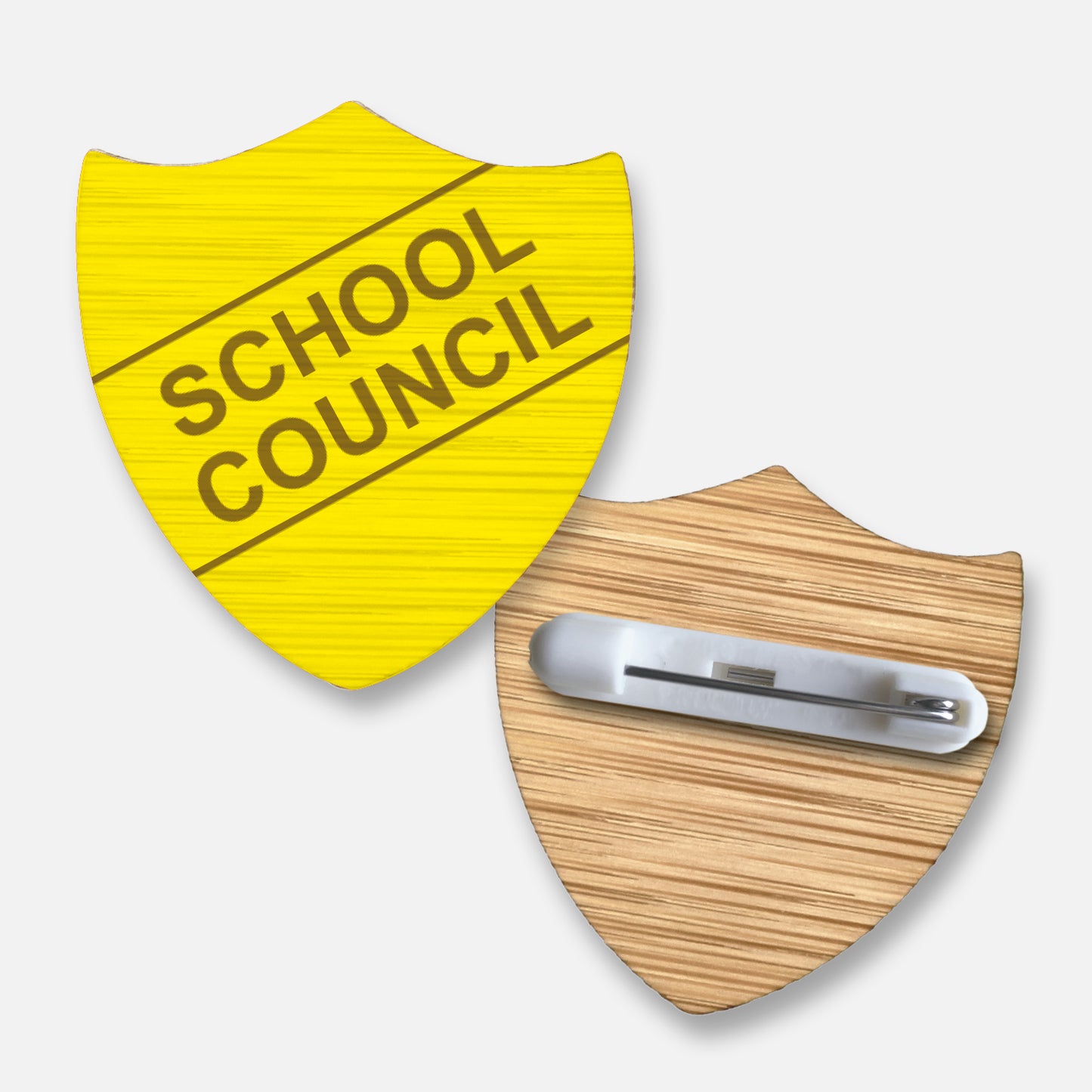 Bamboo Shield School Council Badge - 35mm