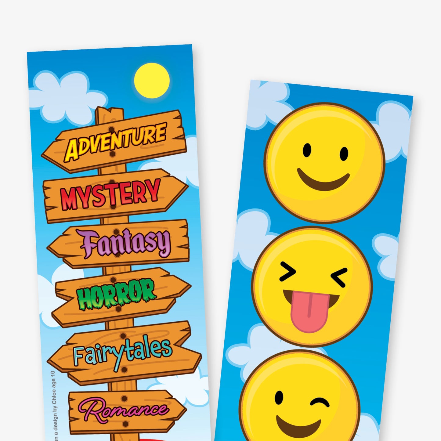 30 Book Signpost and Emoji Bookmarks