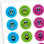 Smiley Face Stickers - 20mm