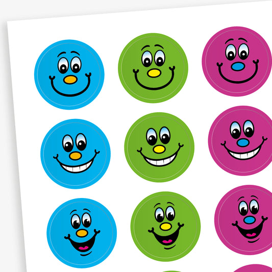 Smiley Face Stickers - 32mm