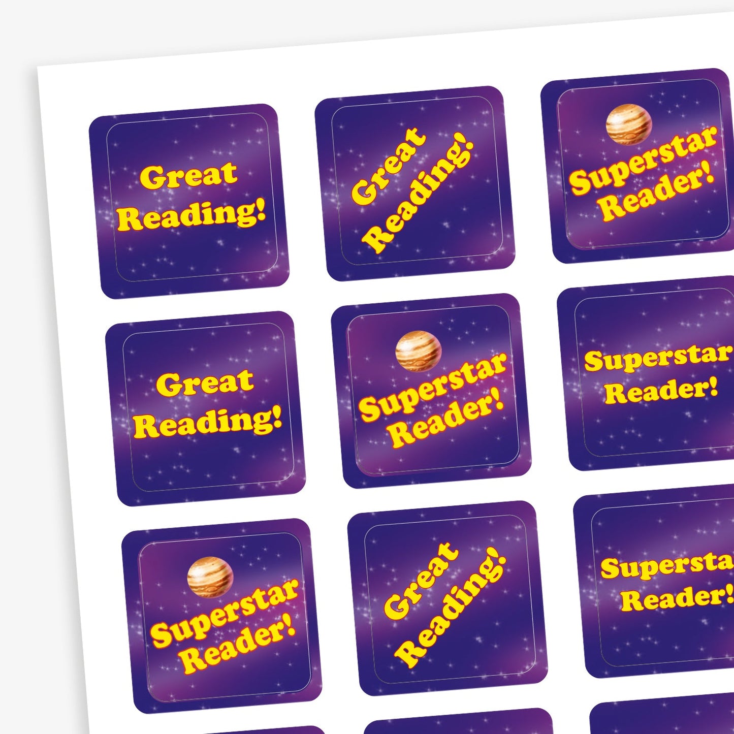 Reading Stickers | Space | 20mm | x 35 | Pupil Reward