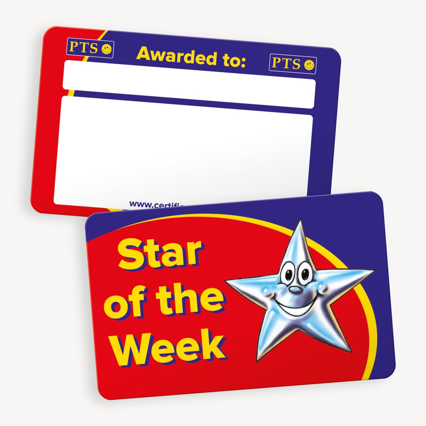 10 Star of the Week Smiley Star CertifiCARDs
