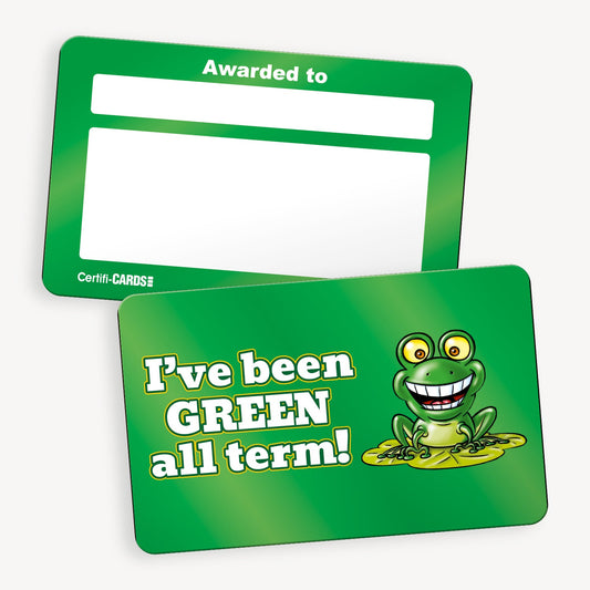 10 Green all term CertifiCARDs