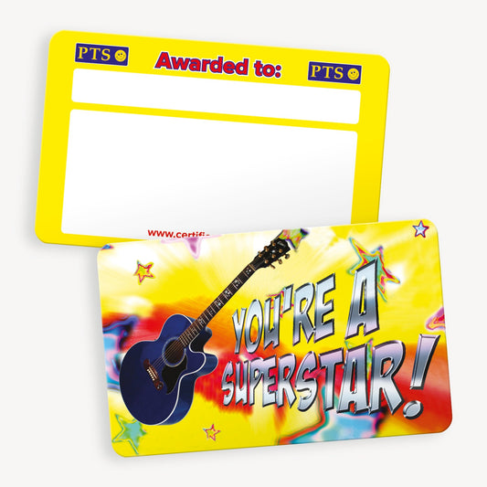 10 You're a Superstar Guitar CertifiCARDs