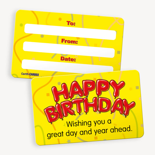 10 Happy Birthday CertifiCARDs