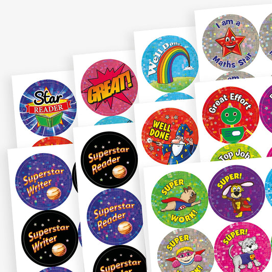420 Holographic Assorted Stickers - 25mm