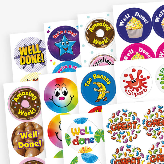 450 Scented Assorted Reward Stickers - 32mm