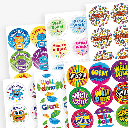 300 Scented Assorted Stickers - 25mm
