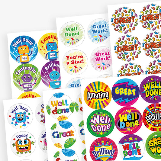 600 Scented Assorted Stickers - 25mm