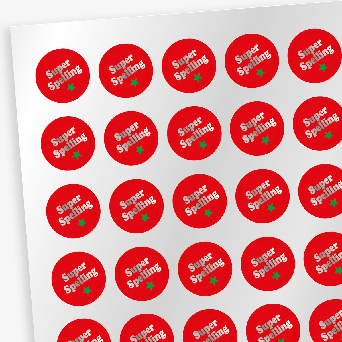 Sper Writing Sticker Super Spelling Stickers | Metallic | Diddi Dots | x 196