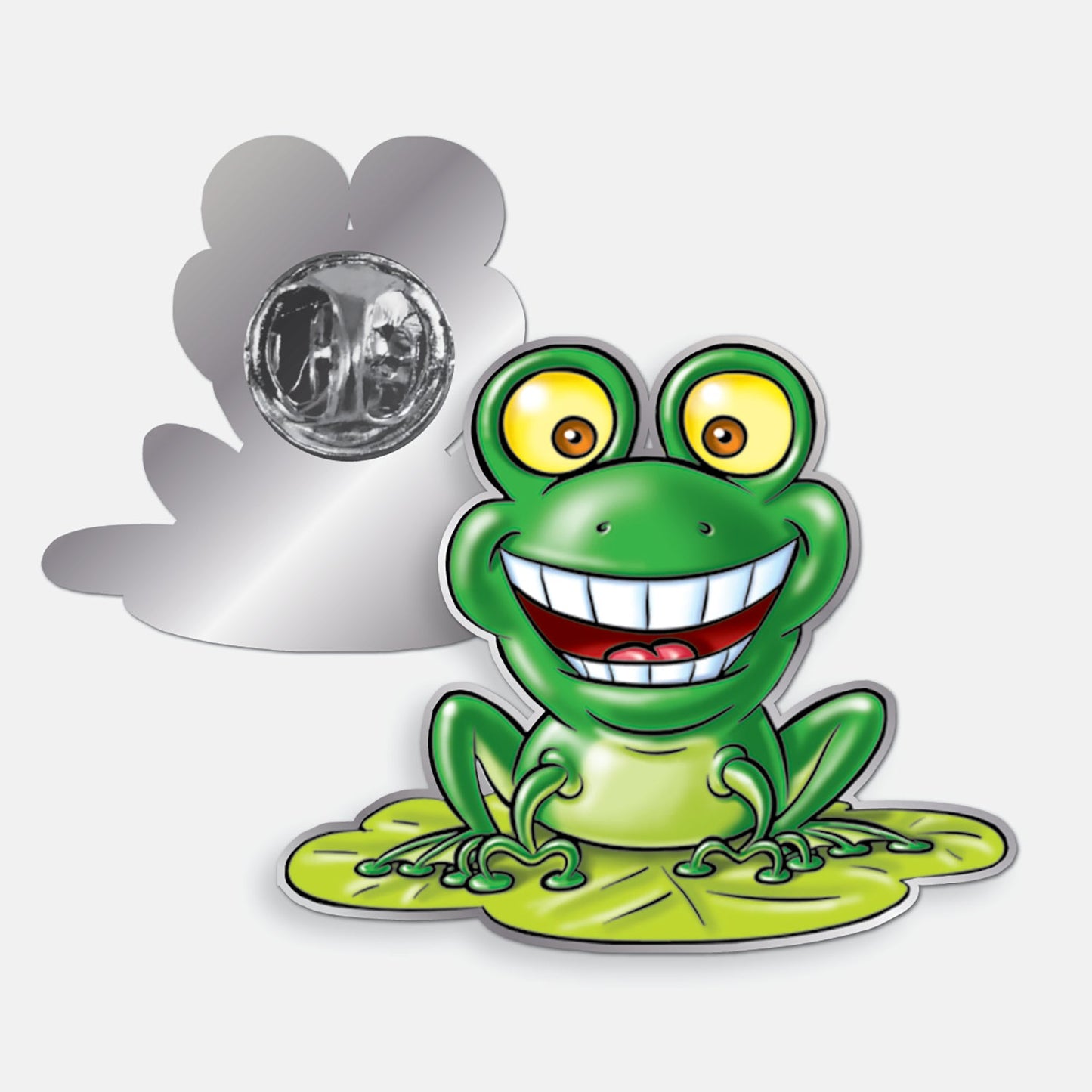 Enamel Frog Badge - 30mm