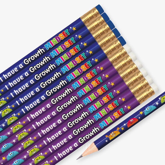 12 Growth Mindset Pencils