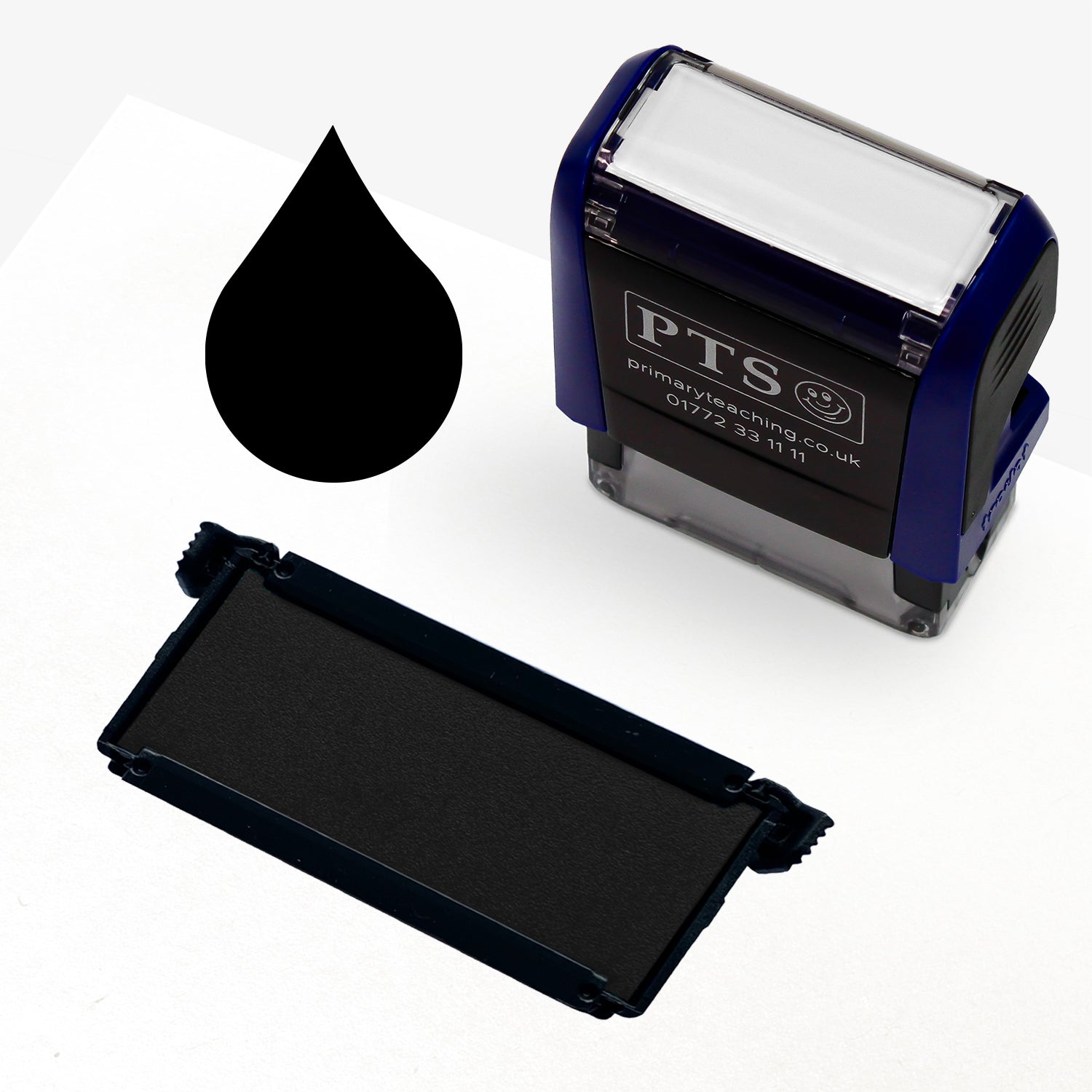 Ink Pad Refill for Stampers Black Ink 38mm x 15mm Primary